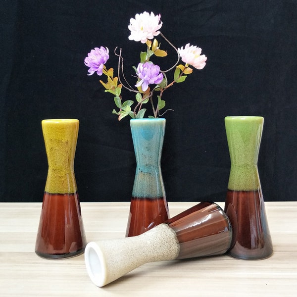 Unique Ceramic Vases,glazed vase,Tiny Vases,Little glazed Ceramic Pot,Tiny Pottery,Miniature Plant Pot,Bud Vase,Mother's Day Gift,Vase lover