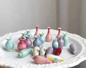 Unique Miniature Vase,Tiny Vases,Ceramic Pot,Tiny Pottery,Ceramic Vase,Gift for cat whiskers,Dollhouse Decor,Cat whisker vase,Christmas gift