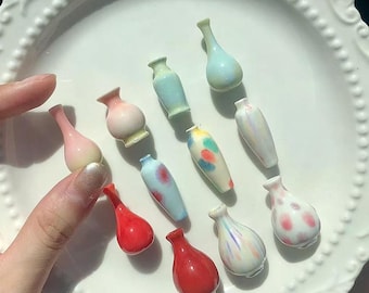 Unique Miniature Vase,Tiny Vases,Ceramic Pot,Tiny Pottery,Ceramic Vase,Gift for cat whiskers,Dollhouse Decor,Cat whisker vase,Christmas gift