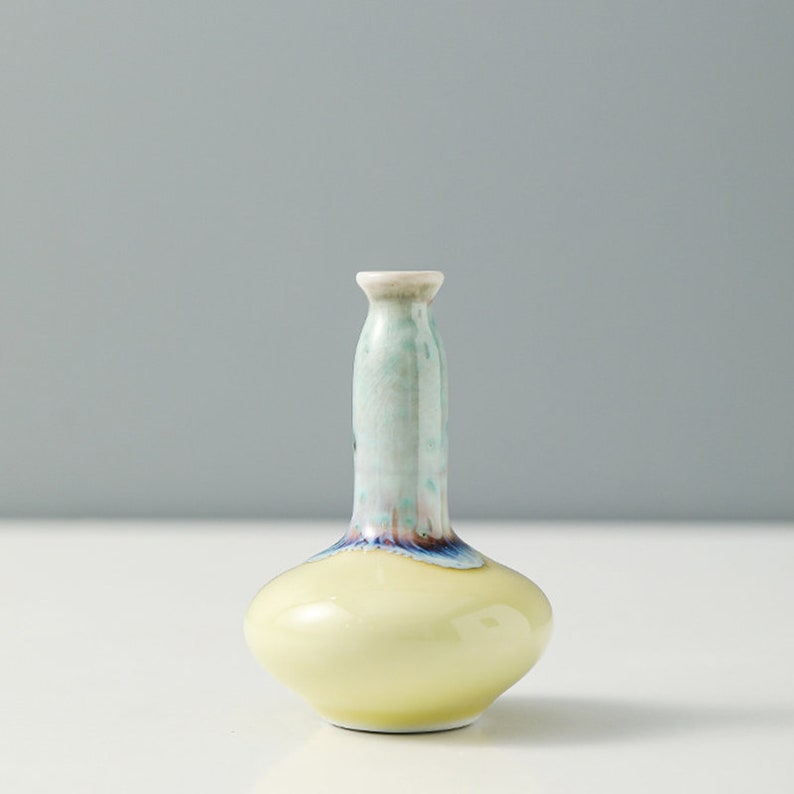 Unique Mini Ceramic Vases,glazed vase,Tiny Vases,Little glazed Ceramic Pot,Tiny Pottery,Miniature Plant Pots,Bud Vases,Mother's Day Gift style 7
