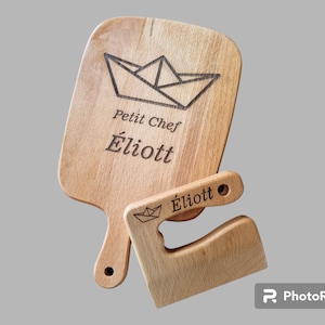 Montessori Wooden Cutting Board and Knife for Kids