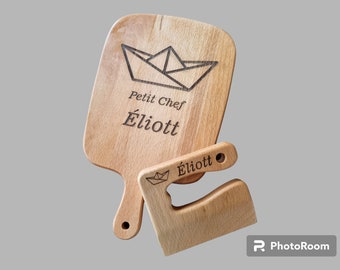 Montessori träskärbräda och kniv för barn