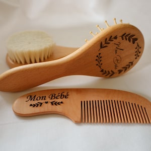 Brosses et peigne personnalisées idée cadeau de naissance