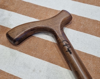 Specialdesignade promenadkäppar i bokträ med Maginot T-handtag