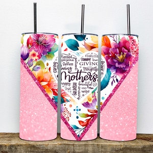 Mother Heart Tumbler |Insulated Stainless Steel Tumbler | Perfect Mother&#39;s Day Gift | 20Oz Sublimation Tumbler | Gift For Mom | New Mom Gift