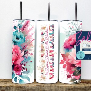Grandma Tumbler for Mother&#39;s Day - Floral Mother&#39;s Day Gifts For Grandma - Floral Meme Travel Mug - Cute To Go Cup Gift For Grandma