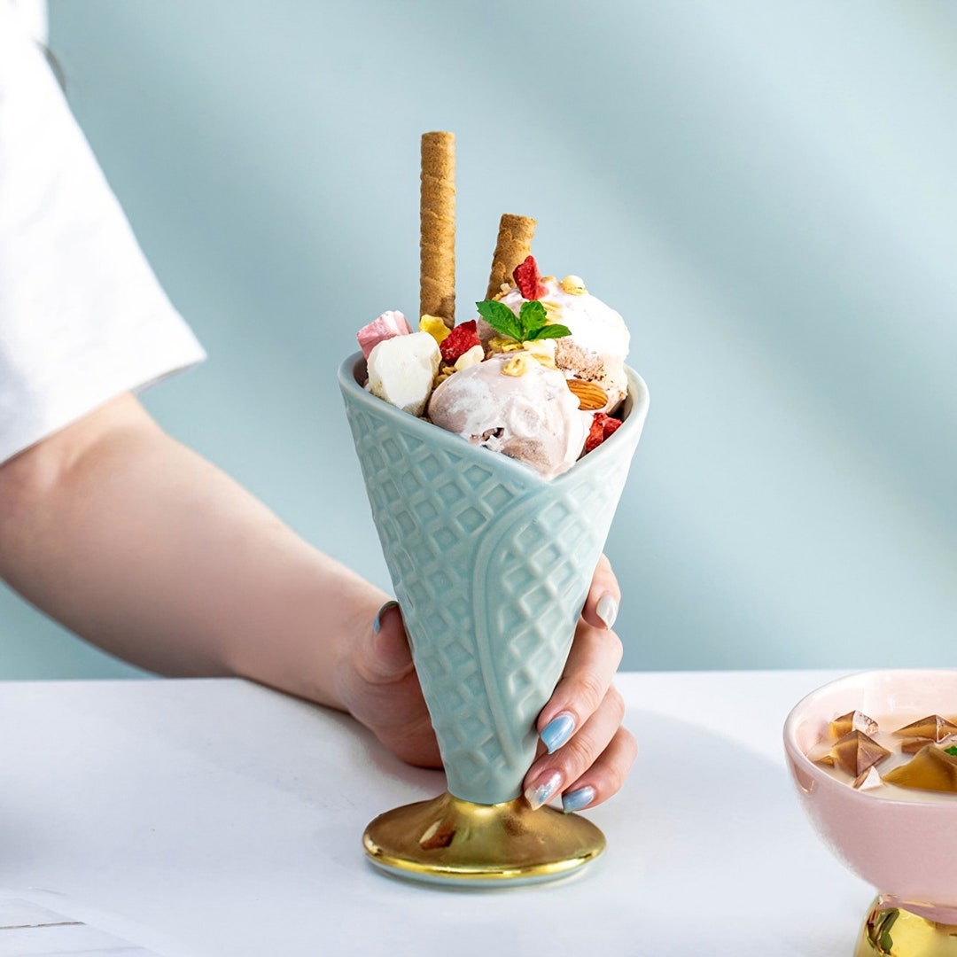 Ice Cream Cone Bowls Dessert Bowls Ceramic Small Bowl for Etsy