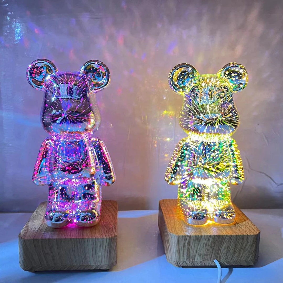 3D Feuerwerk Bär Led Lampe Glas Bär Led Lampe Nachtlampe - Etsy.de