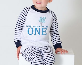 Personalised First Birthday Outfit/Pyjamas -  Boys pyjama Set - Happy Birthday