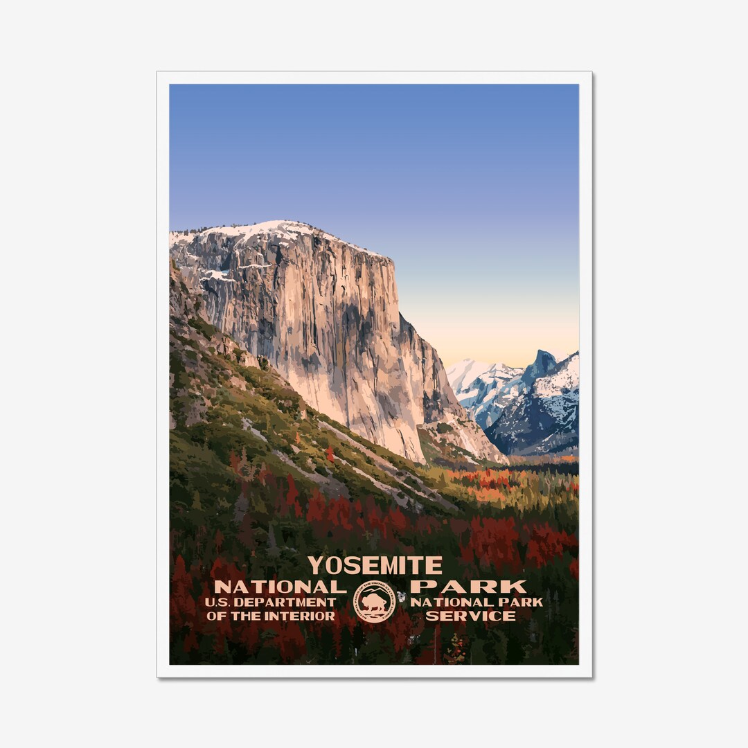 Yosemite National Park Poster WPA Poster National Park Print Home Decor ...