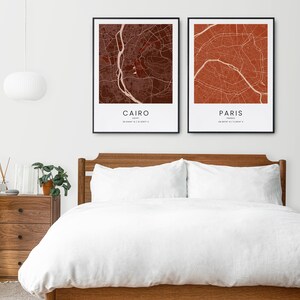 Set Of 2 Custom Maps, Custom Map Print, Personalized Map Print, City Map, Housewarming, Anniversary, Custom Map, Home Town Map