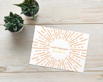 Happy Birthday Sunshine Card
