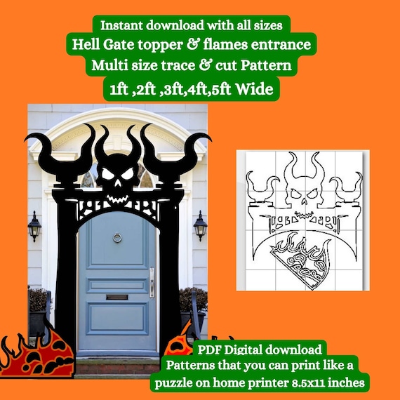 1 Ft-5ft Life Size Halloween Portal to Hell Gate Entrance