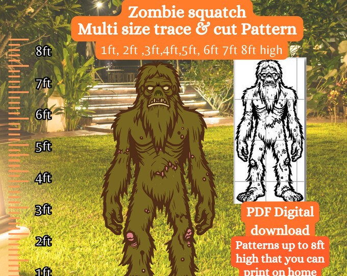 7ft 8ft 10ft Life Size Female Bigfoot Pattern Sasquatch Silhouette ...