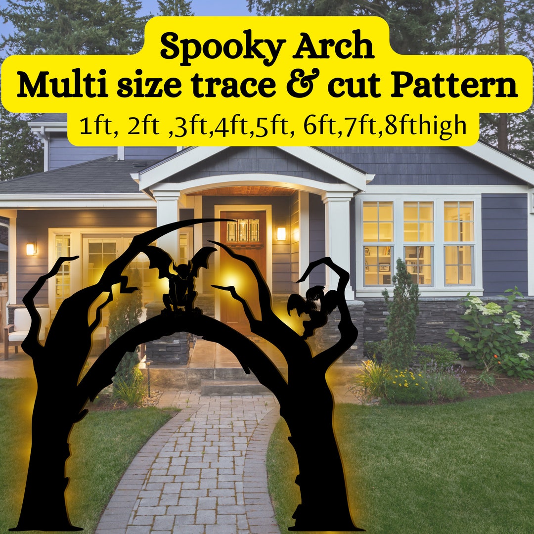 1ft-8ft Garage Door Halloween Arch , Silhouette Printable Template ...