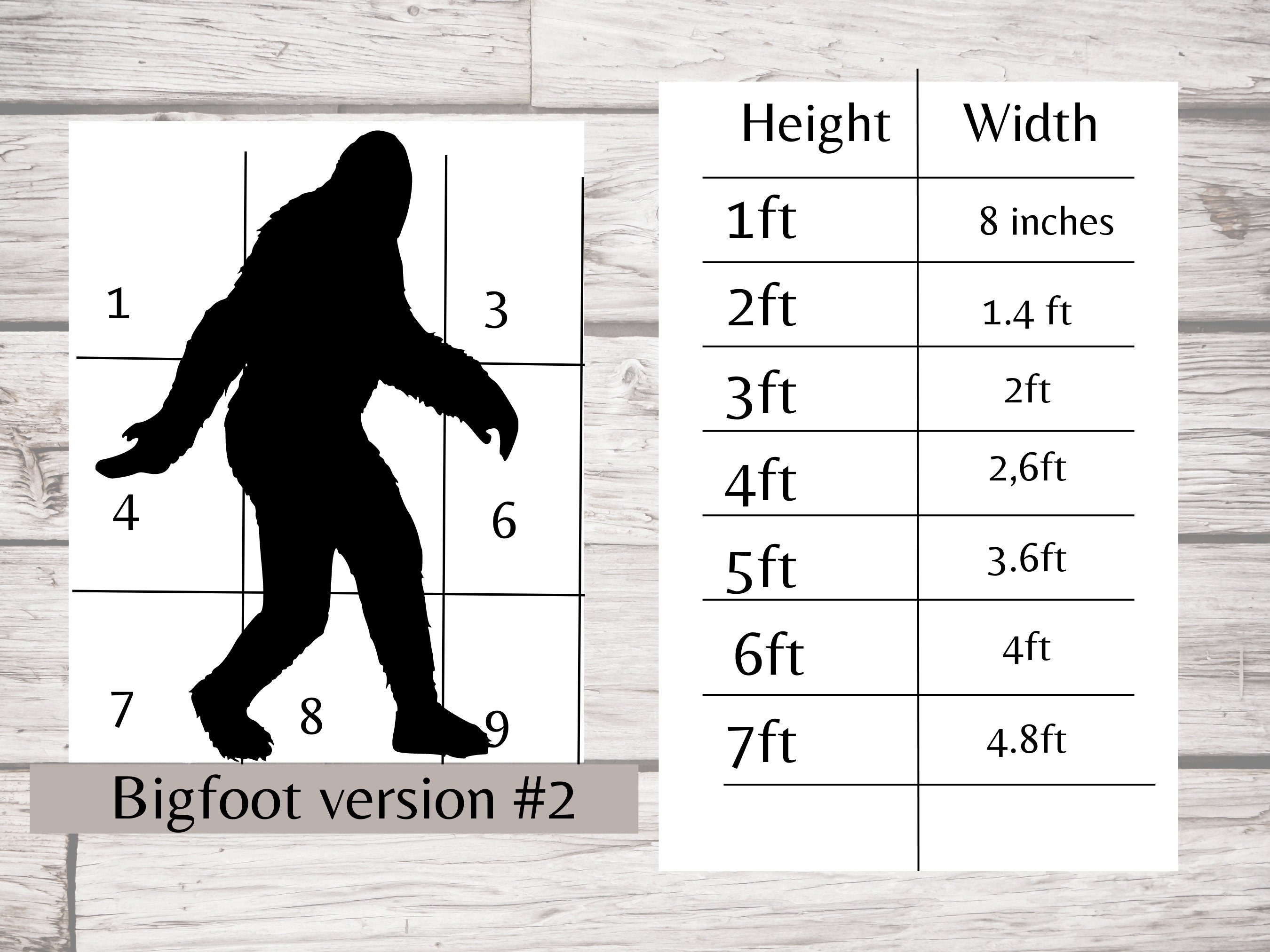 1ft to 8ft Bigfoot Wood Cut Out Silhouette Template Mosaic Etsy 1ft to 8ft Bigfoot Wood Cut Out Silhouette Template Mosaic Etsy