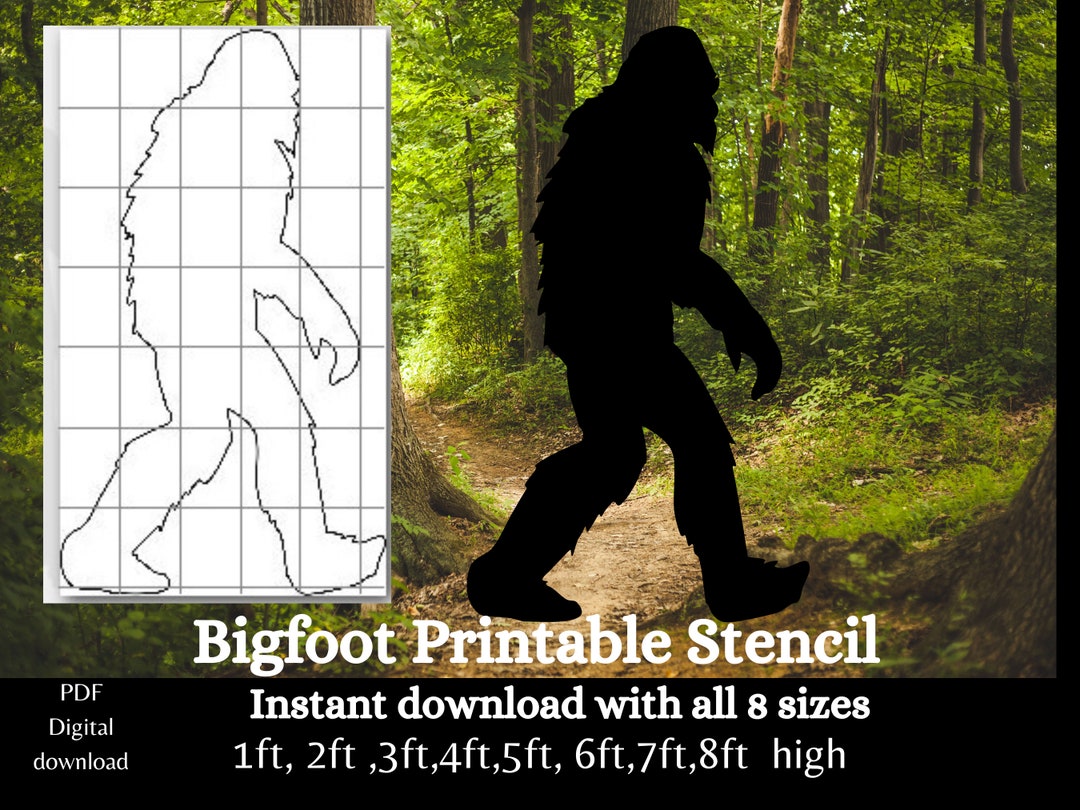 digital-paper-silhouette-template-life-size-bigfoot-8-ft-sasquatch-silhouette-stencil-template-bundle-printable-trace-cutout-pdf-etsy