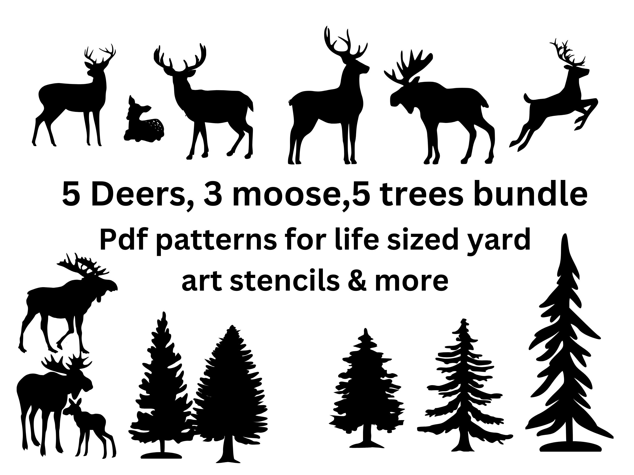 Yard Art Pattern Bundlereindeertree Moose Bundle PDF Etsy Canada