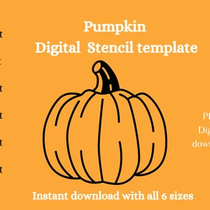 Pumpkin silhouette,digital paper template , life size  Silhouette Stencil Template bundle, Printable Trace Cutout PDF, halloween garage door