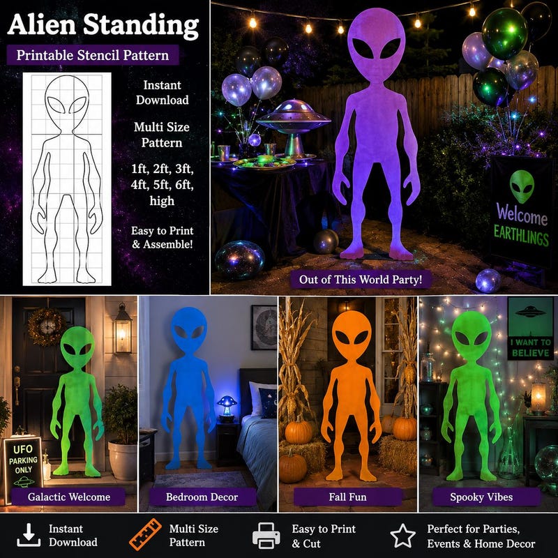 Alien Cutout - Etsy