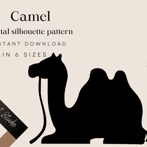 Life size Camel stencil pattern, pdf trace and cut template, 6 sizes balloon holder, printable stencil, , nativity scene silhouette bundle