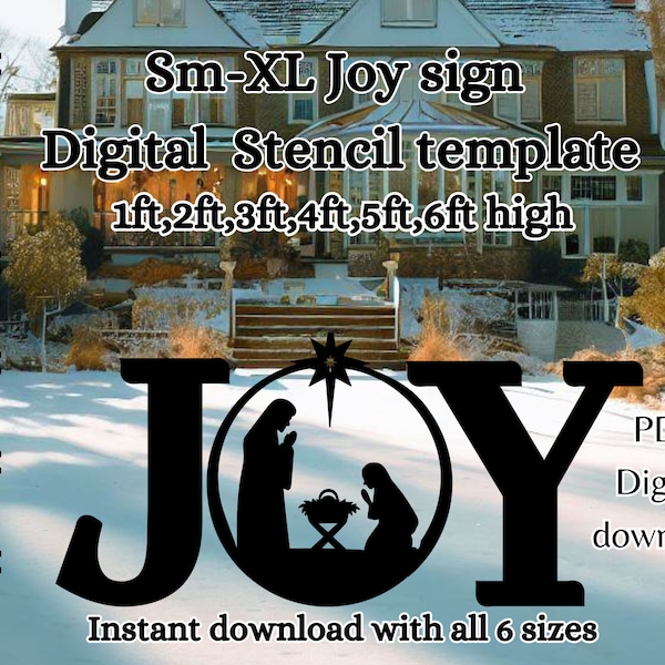 Joy Yard Sign Pattern Etsy