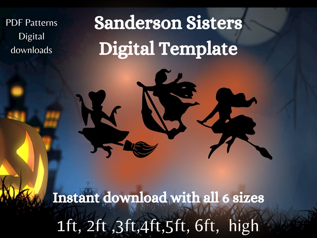 Sanderson Sisters Brooms Bundle Cauldron Halloween Silhouette Etsy