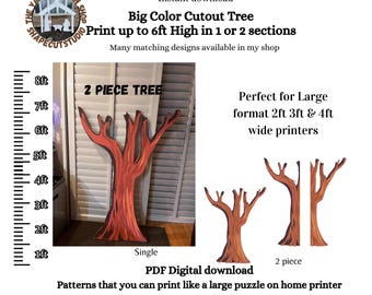 Colored balloon tree trunk cut out 3ft 4ft 5ft 6ft PDF template ,Printable trace and Cut, baby shower Template, Stencils. decorations