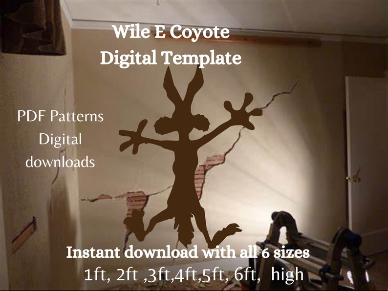 Coyote Silhouette Template Printable Pdf Pattern Template - Etsy