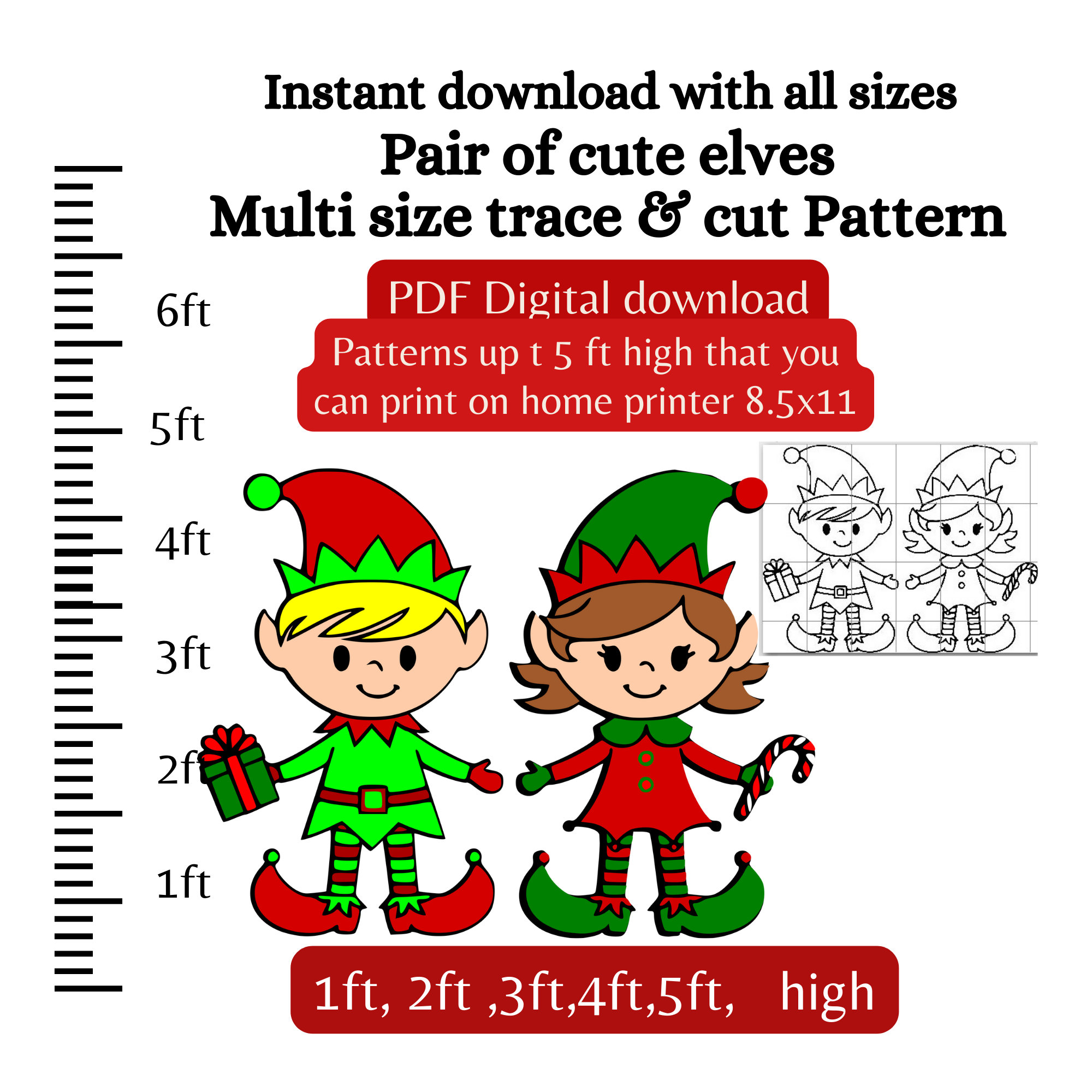 Elf Elves Christmas Yard Art Display Template Pattern, Printable Pdf Stencil , Woodworking,cardboard Cutout, Coroplast Sign, Digital Stencil - Etsy elf-elves-christmas-yard-art-display-template-pattern-printable-pdf-stencil-woodworking-cardboard-cutout-coroplast-sign-digital-stencil-etsy