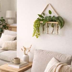 Station de multiplication des plantes en bois - 5 tubes à essai - station de multiplication pour boutures