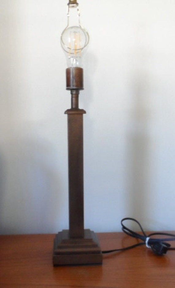 Mission style table lamp on sale base only