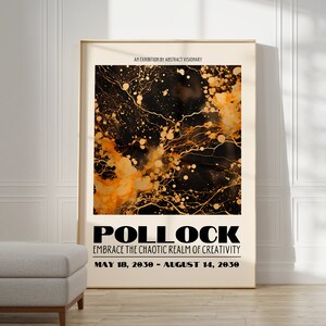 Jackson Pollock Poster - Trendy Wall Art, Modern Colorful Wall Art, Jackson Pollock Print as Maximalist Decor, Pollock Abstract Wall Art