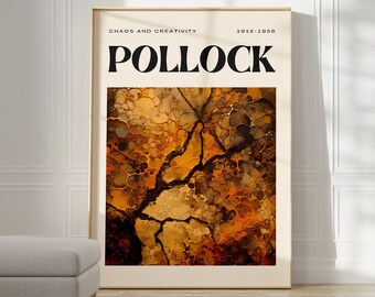 Poster di Jackson Pollock - Arte da parete alla moda, arte da parete moderna colorata, stampa di Jackson Pollock come arredamento massimalista, arte da parete astratta di Pollock
