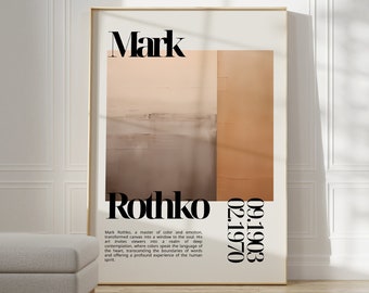 Mark Rothko Poster - Een tentoonstellingsprint als housewarming cadeau of woonkamerdecoratie, Mark Rothko print, museumposter, Rothko print