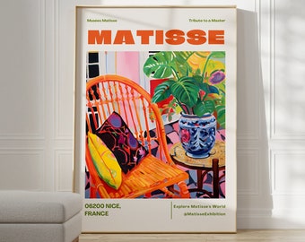 Henri Matisse Print - Aesthetic Matisse Poster for Modern Gallery Exhibition Art, Minimalist Neutral Wall Art, Matisse Cut outs Gift Idea