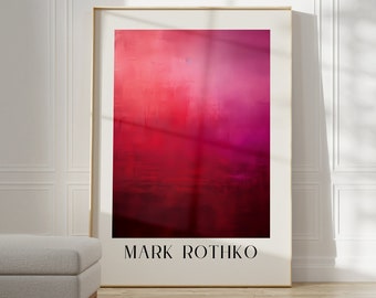 Mark Rothko Poster - Een tentoonstellingsprint als housewarming cadeau of woonkamerdecoratie, Mark Rothko print, museumposter, Rothko print