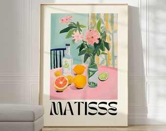 Henri Matisse Print - Aesthetic Matisse Poster for Modern Gallery Exhibition Art, Minimalist Neutral Wall Art, Matisse Cut outs Gift Idea