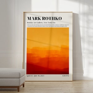 Cartel de Mark Rothko - Una impresión de exposición como regalo de inauguración de la casa o decoración de la sala de estar, impresión de Mark Rothko, cartel de museo, impresión de Rothko