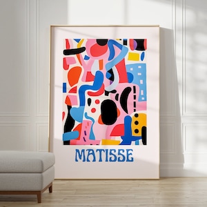 Henri Matisse Print - Aesthetic Matisse Poster for Modern Gallery Exhibition Art, Minimalist Neutral Wall Art, Matisse Cut outs Gift Idea