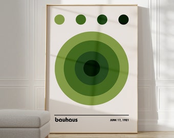 Bauhaus Poster Print - Geometric wall art as Living room Decor, Retro Bauhaus Print, Vintage Gallery exhibition Poster, Abstract Office Art