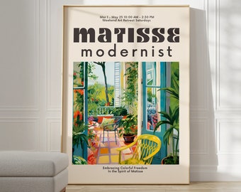 Henri Matisse Poster - Esthetische Matisse Print voor moderne galerie tentoonstellingskunst, minimalistische neutrale muurkunst, Matisse print