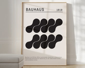 Bauhaus Poster - Abstract Wall Art, Bauhaus Print, Museum Bauhaus Print, Modern Bauhaus Art, Gift Idea, Geometric Wall Art Exhibition Print