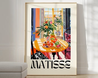 Henri Matisse Poster - Ästhetisches Matisse Druck für Moderne Gallerie Ausstellungskunst, Minimalistische neutrale Wandkunst, Matisse Print