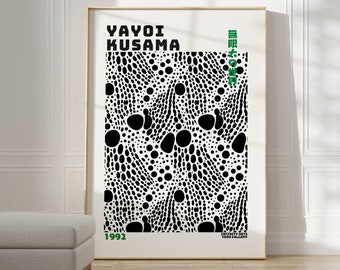 Yayoi Kusama Poster - Abstract Yayoi Kusama Print as Japanese Wall Art - Inspired by Yayoi Kusama Japandi Gallery Wall Art - Home Wall Decor