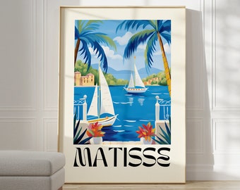 Henri Matisse Print - Aesthetic Matisse Poster for Modern Gallery Exhibition Art, Minimalist Neutral Wall Art, Matisse Cut outs Gift Idea