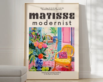 Henri Matisse Print - Colorful Wall Art, Aesthetic Room Decor, Matisse Poster for Modern Gallery Exhibition Art, Matisse Cut outs Gift Idea