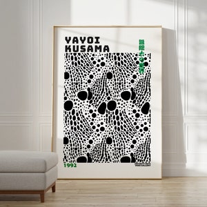Poster Yayoi Kusama - Arte da parete giapponese, Stampa astratta Yayoi Kusama, Yayoi Kusama Japandi Gallery Wall Art, Decorazione da parete moderna per poster