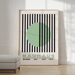 Poster Bauhaus - Arte da parete geometrica come stampa da soggiorno, stampa Bauhaus retrò, poster espositivo di gallerie vintage, arte astratta da ufficio