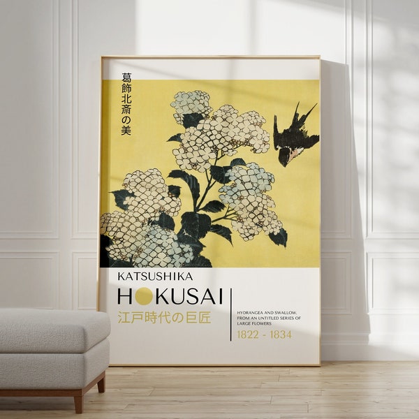 Katsushika Hokusai Poster - Japanese Wall Art for Gallery Walls, Hokusai Print as Japanese Poster, Modern Japandi Poster Exhibition Art